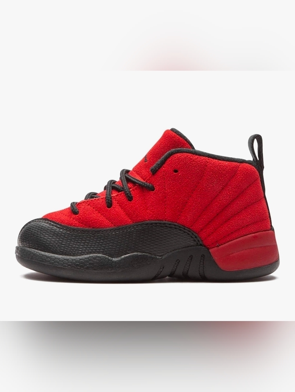 Red and Black Suede Basketball Sneaker - Picture 4 of 9